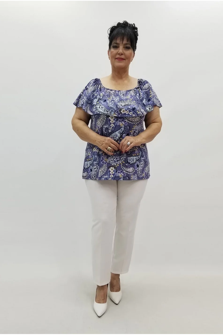 Miraggio Büyük Beden Bluz 99766 MAVİ