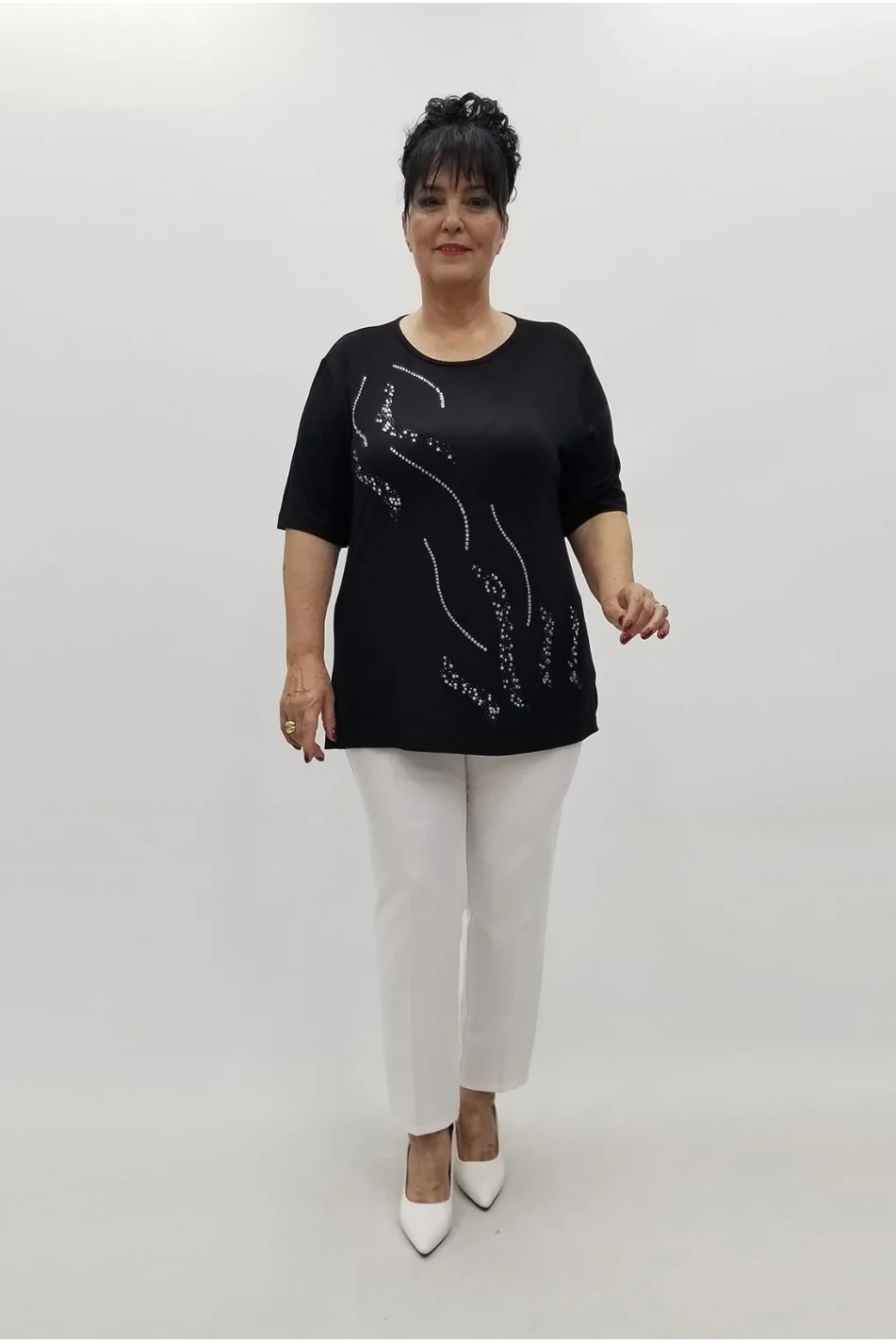 Miraggio Büyük Beden Bluz 99768 SİYAH