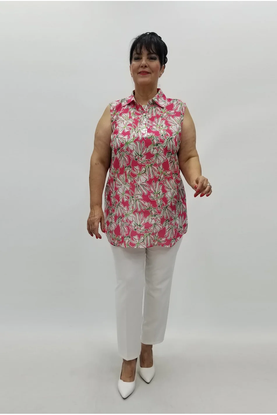 Miraggio Büyük Beden Bluz 99791 FUŞYA