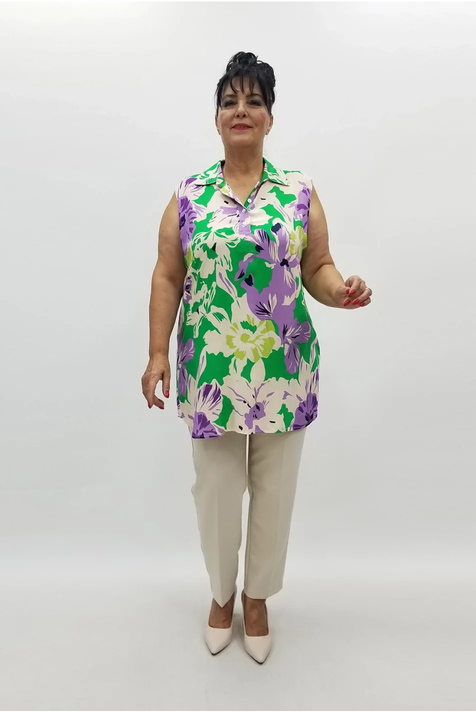 Miraggio Büyük Beden Bluz 99792 YEŞİL