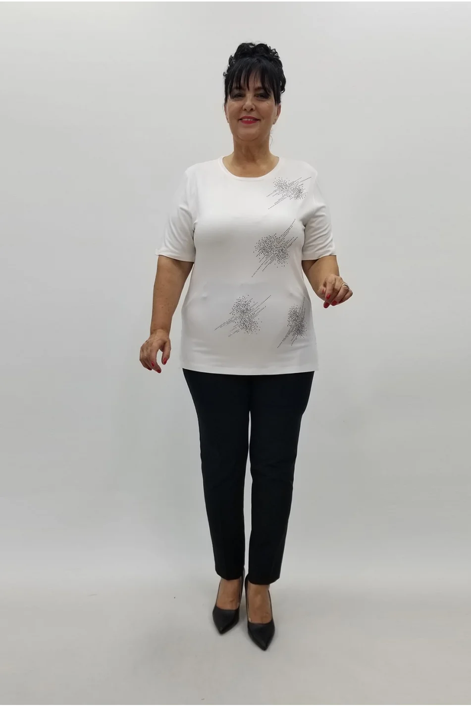 Miraggio Büyük Beden Bluz 99827 BEYAZ