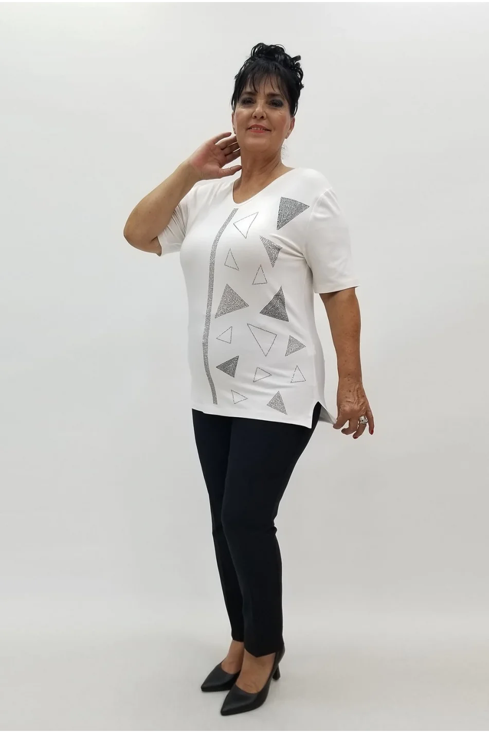 Miraggio Büyük Beden Bluz 99828 BEYAZ