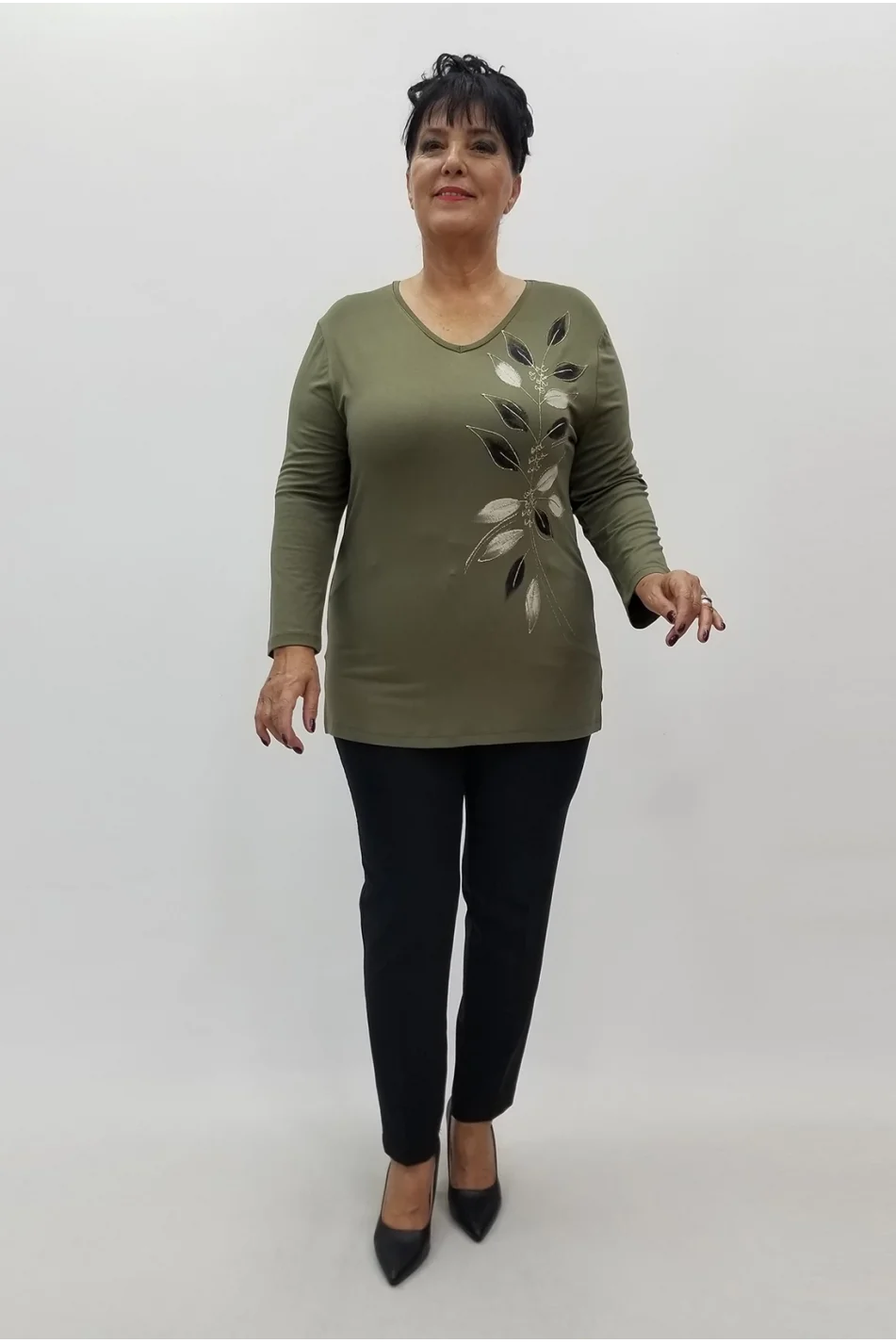 Miraggio Büyük Beden Bluz 99832 HAKİ