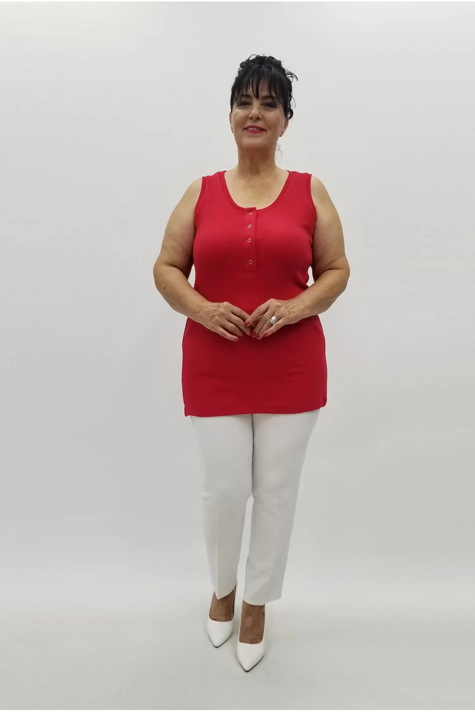 Miraggio Büyük Beden Bluz 99844 KIRMIZI