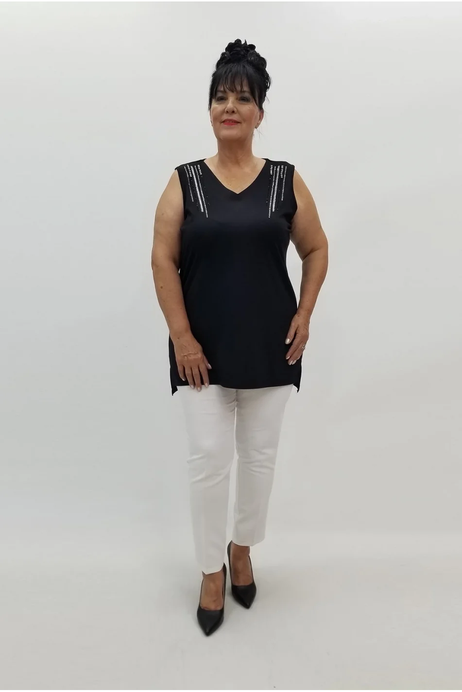 Miraggio Büyük Beden Bluz 99845 SİYAH