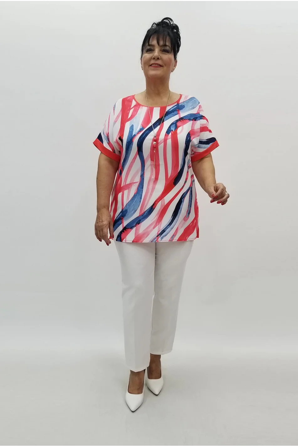 Miraggio Büyük Beden Bluz 99867 MERCAN