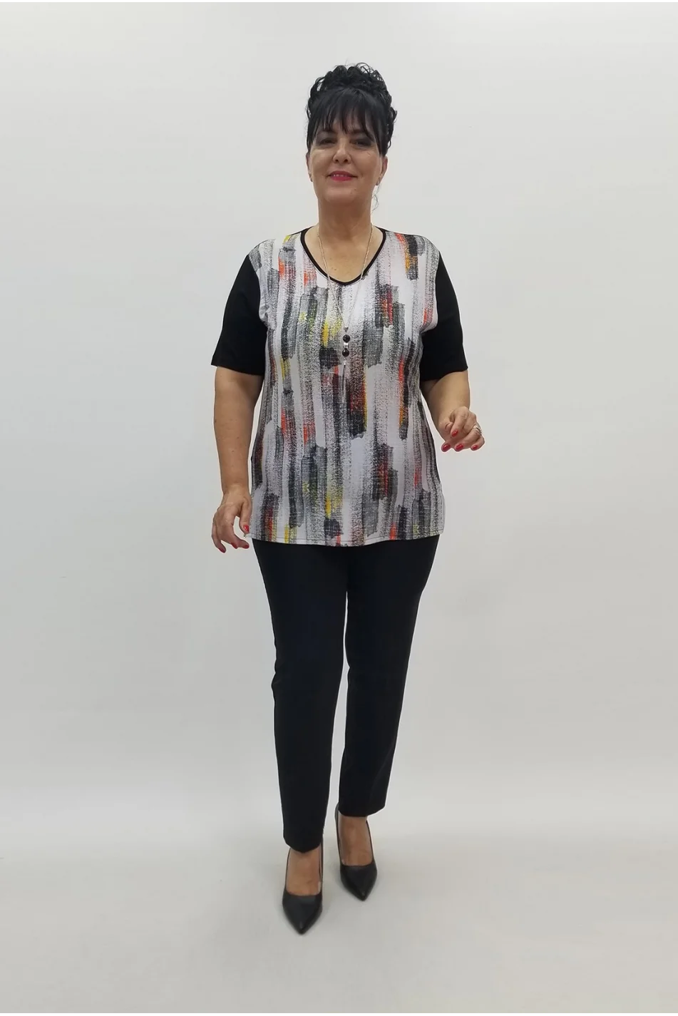 Miraggio Büyük Beden Bluz 99868 SİYAH