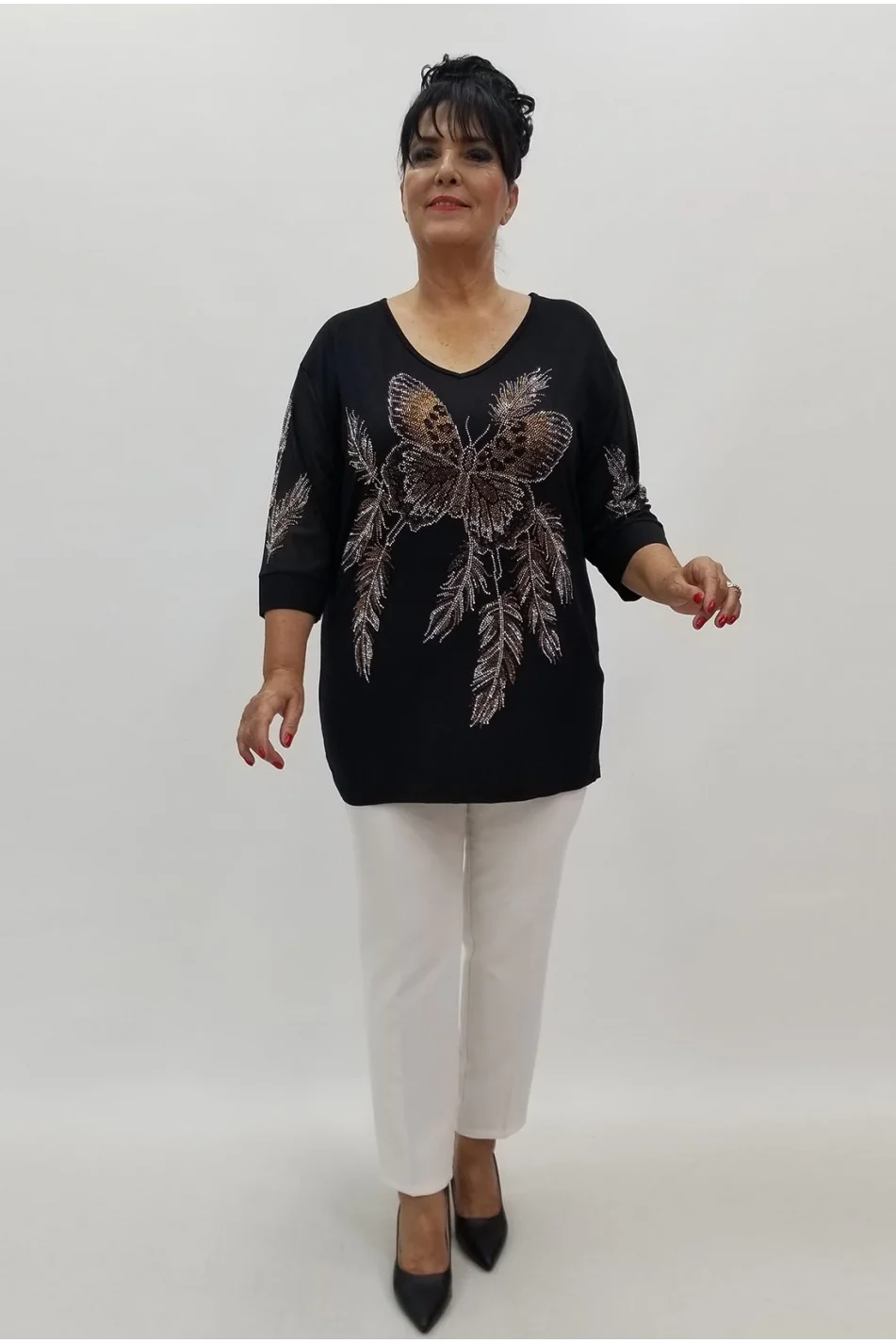 Miraggio Büyük Beden Bluz 99892 SİYAH