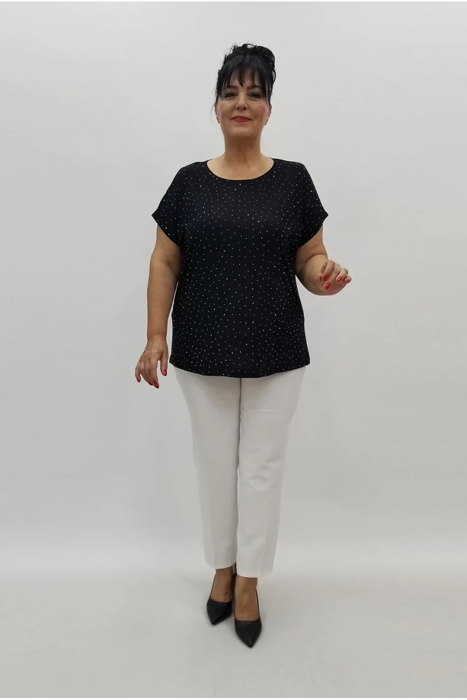 Miraggio Büyük Beden Bluz 99916 SİYAH