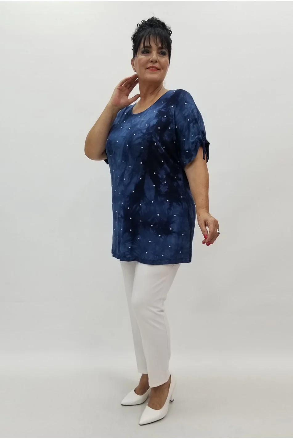 Miraggio Büyük Beden Bluz 99917 İNDİGO