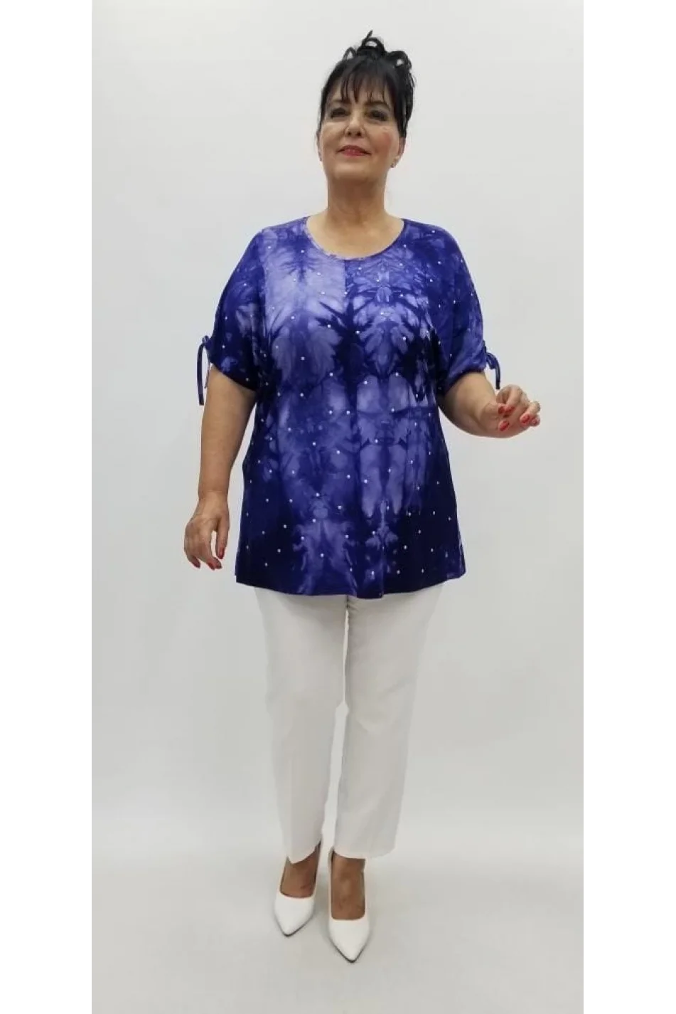 Miraggio Büyük Beden Bluz 99917 MAVİ