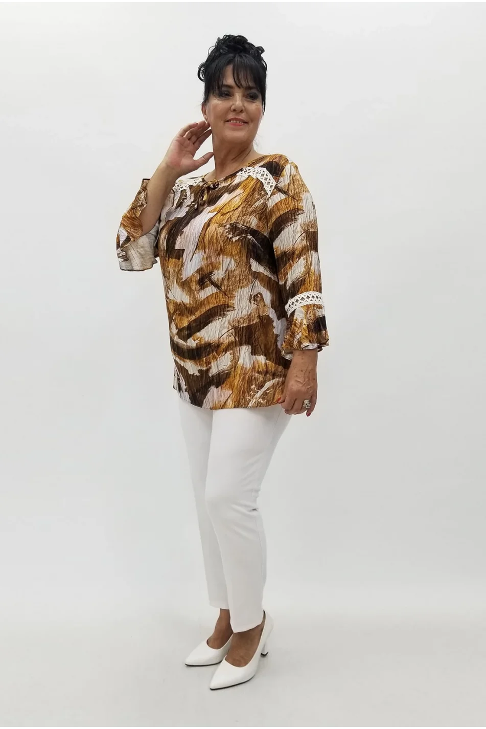 Miraggio Büyük Beden Bluz 99946 TABA