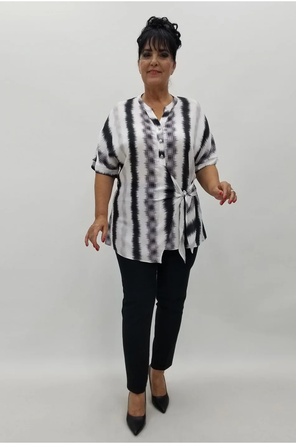 Miraggio Büyük Beden Bluz 99947 SİYAH