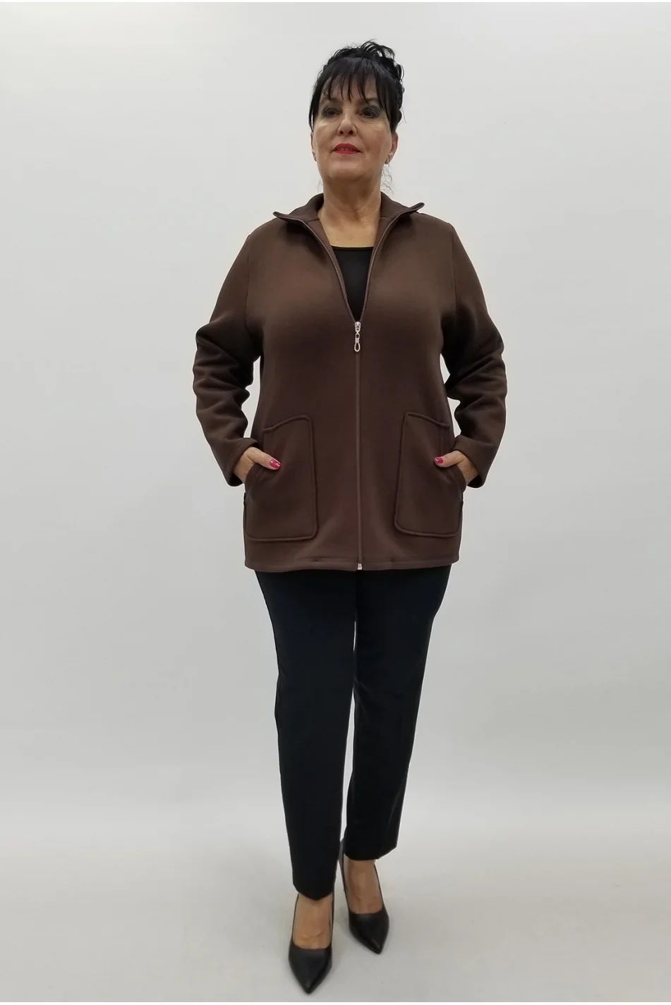 Miraggio Büyük Beden Ceket 4008 KAHVE