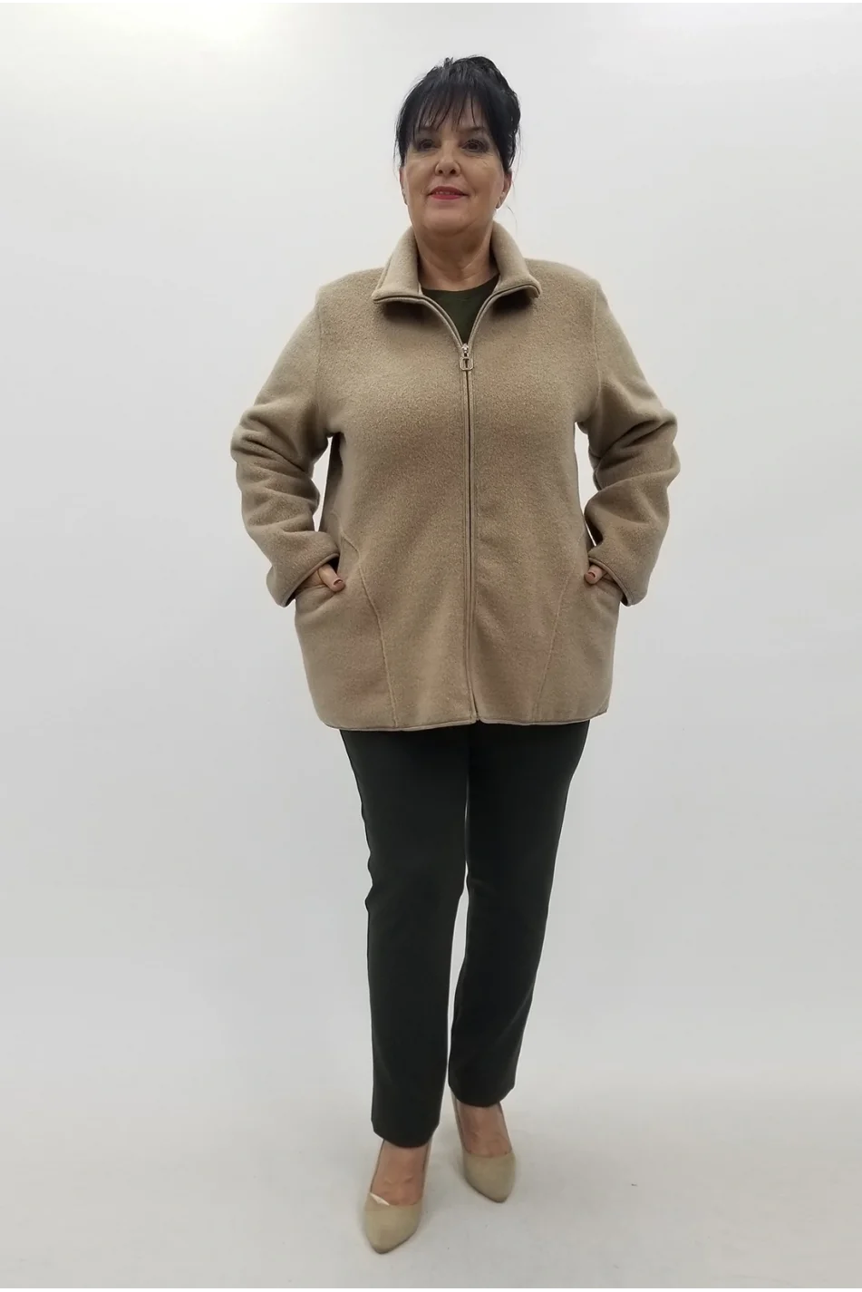 Miraggio Büyük Beden Ceket 4066 A-KAHVE