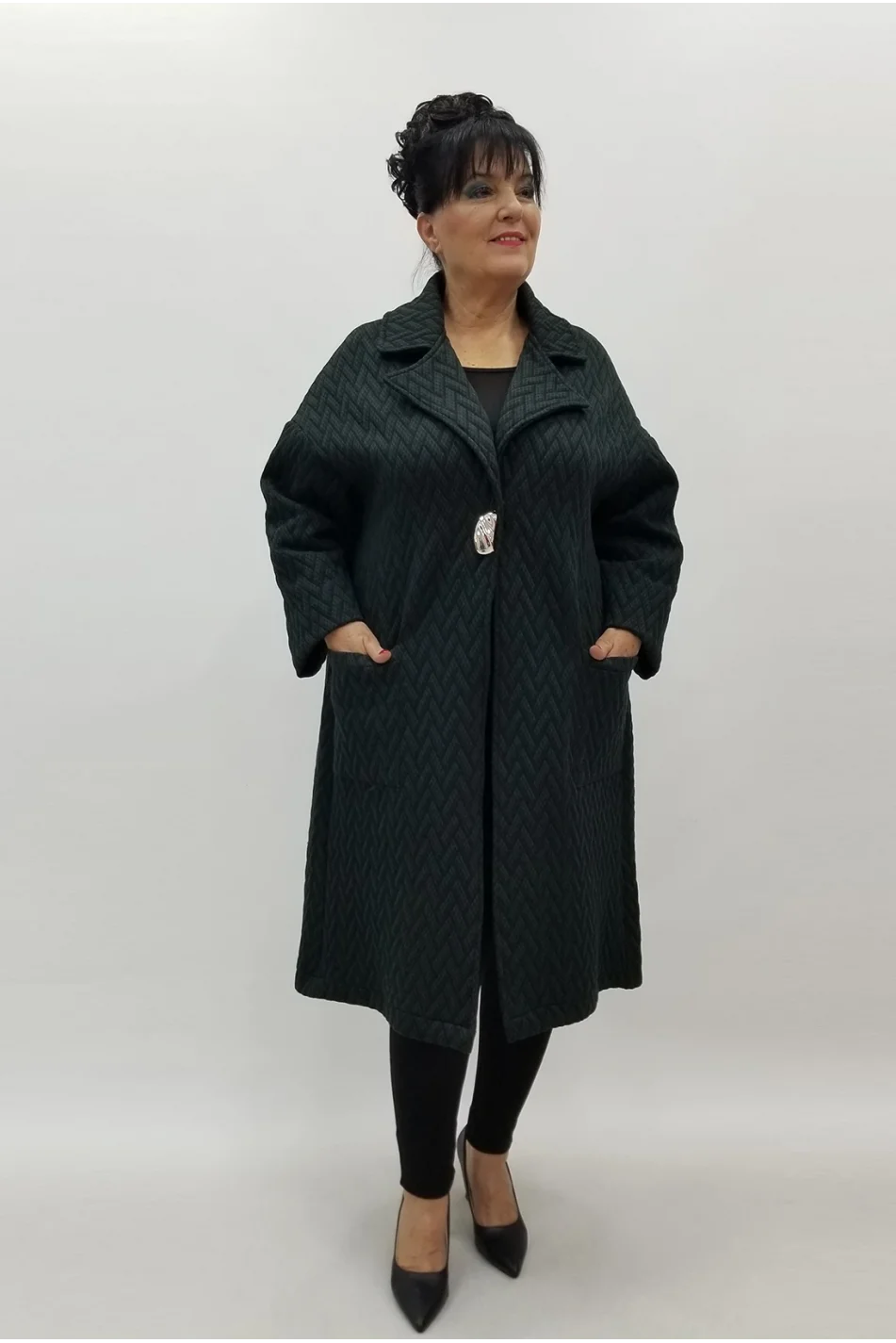 Miraggio Büyük Beden Ceket 4124 YEŞİL