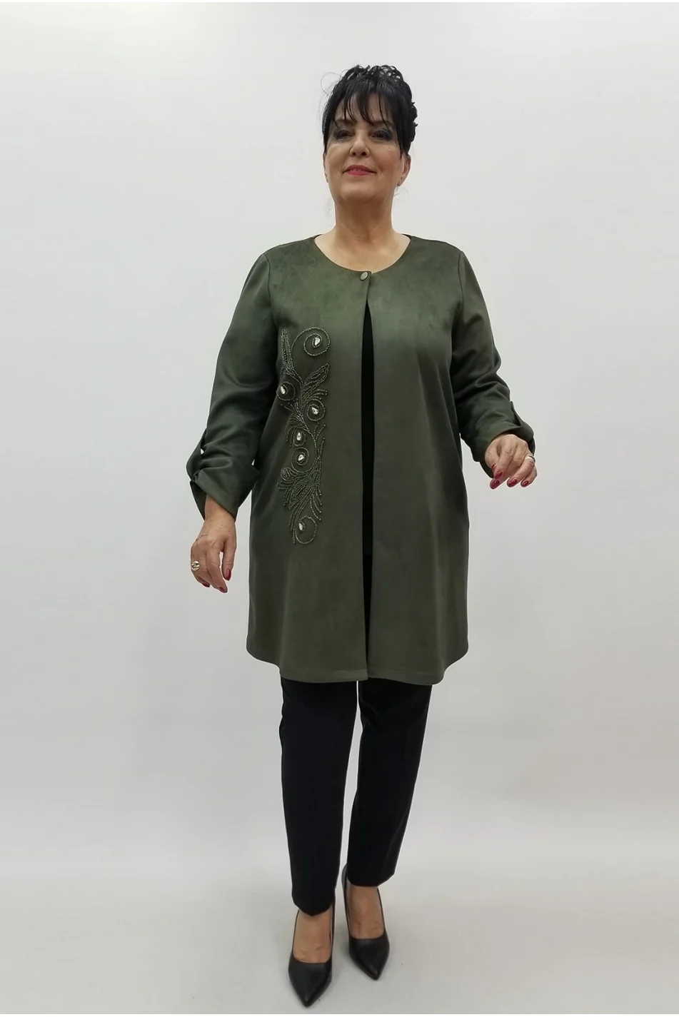 Miraggio Büyük Beden Ceket 4154 HAKİ