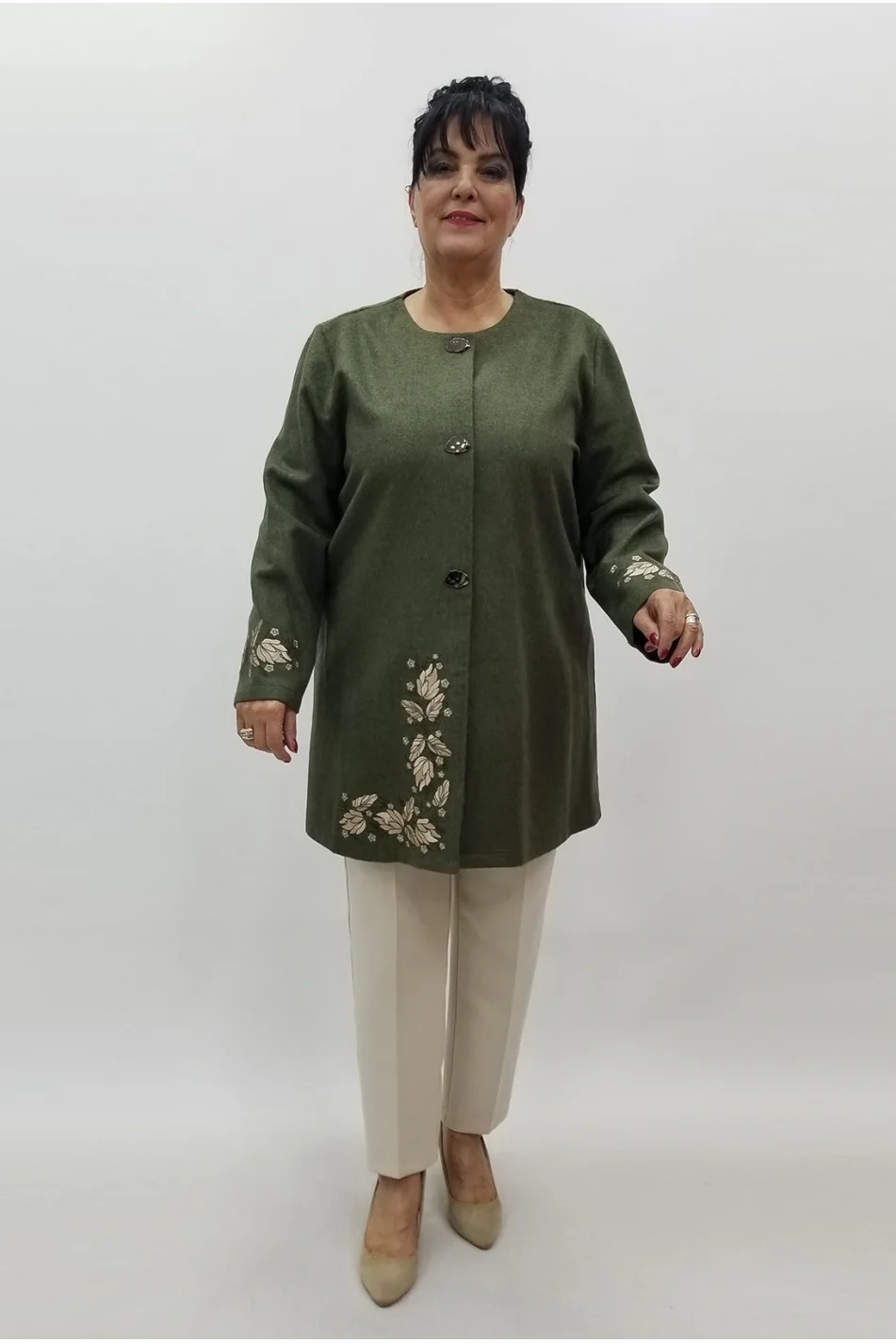 Miraggio Büyük Beden Ceket 4156 HAKİ