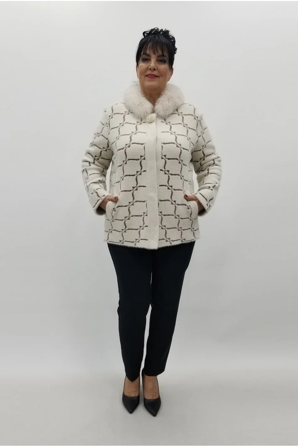 Miraggio Büyük Beden Ceket 4162 KREM