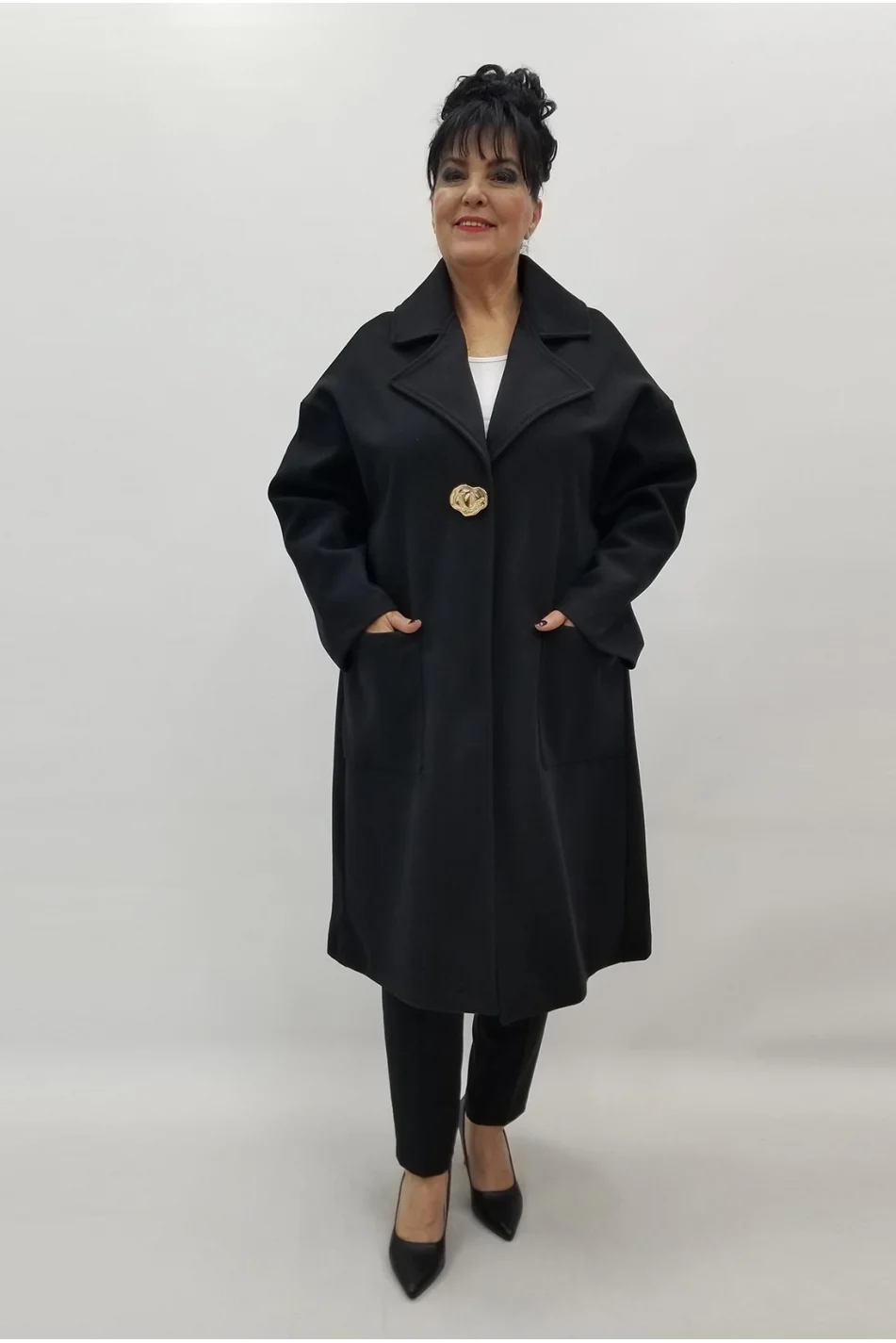 Miraggio Büyük Beden Kaban 4175 SİYAH