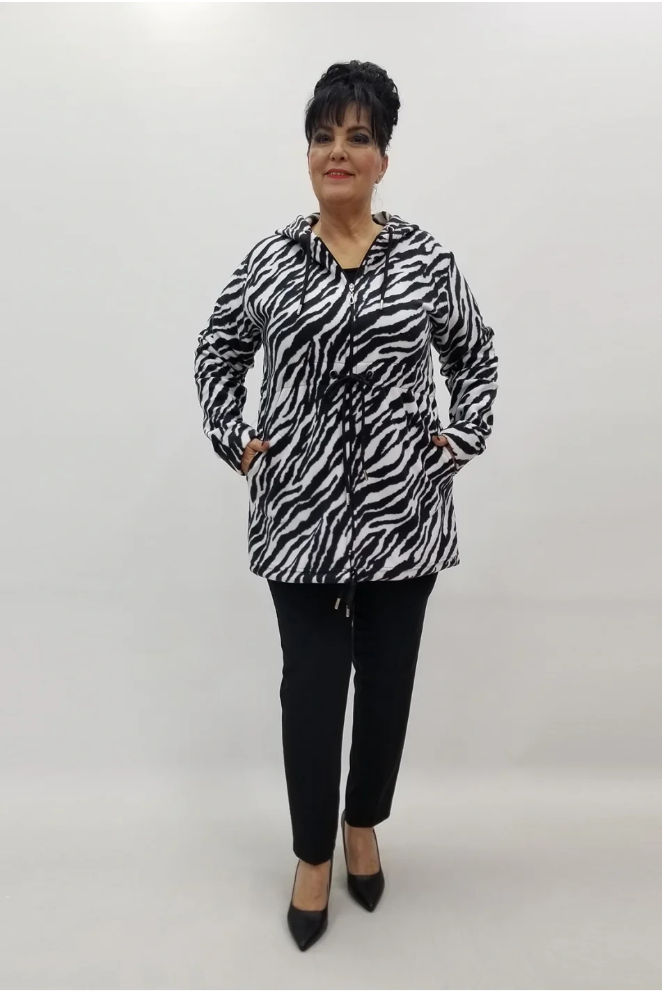 Miraggio Büyük Beden Ceket 4194 SİYAH/BEYAZ