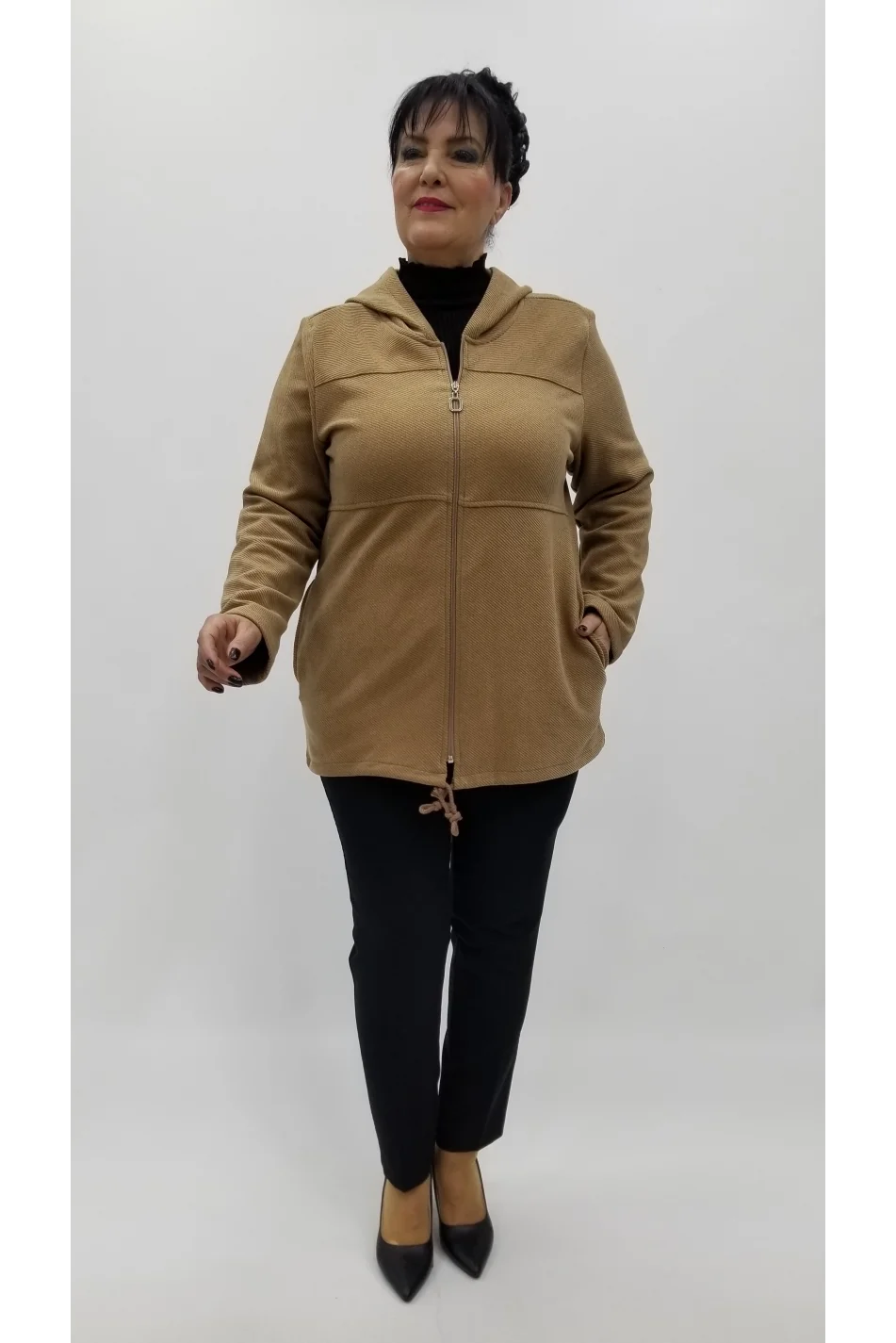 Miraggio Büyük Beden Ceket 4228 A-KAHVE