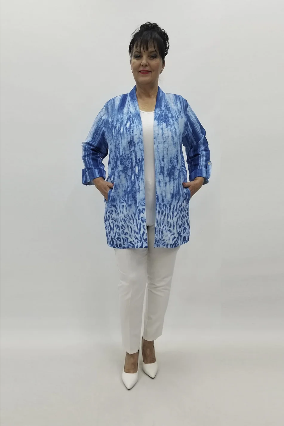 Miraggio Büyük Beden Ceket 98556 MAVİ