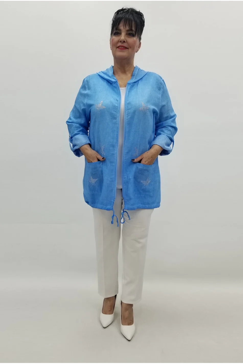 Miraggio Büyük Beden Ceket 99066 MAVİ