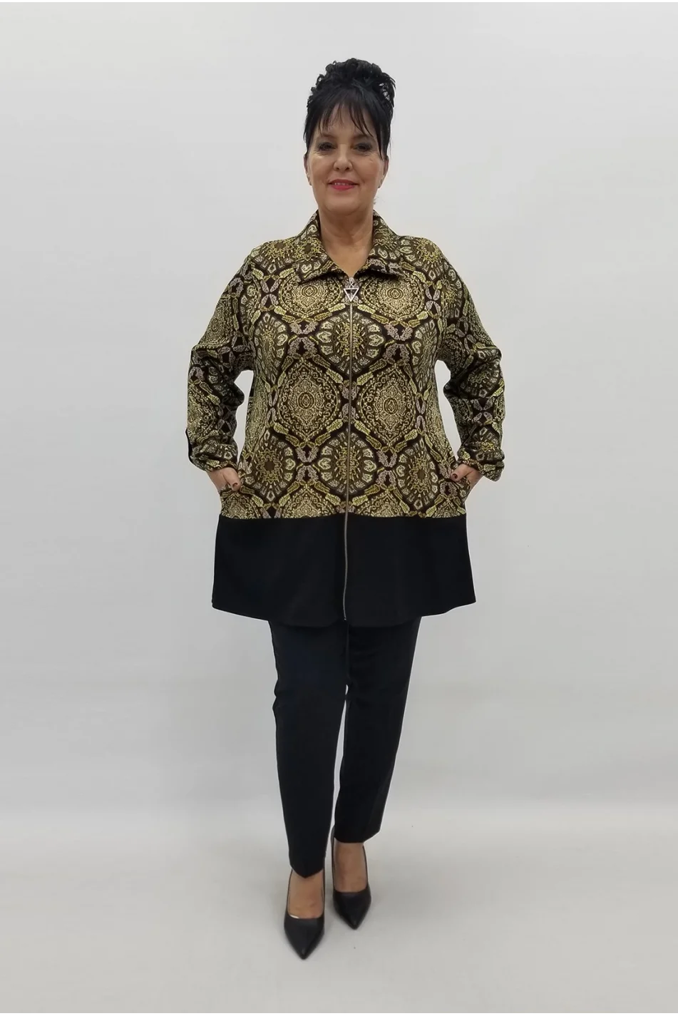 Miraggio Büyük Beden Ceket 99136 SARI