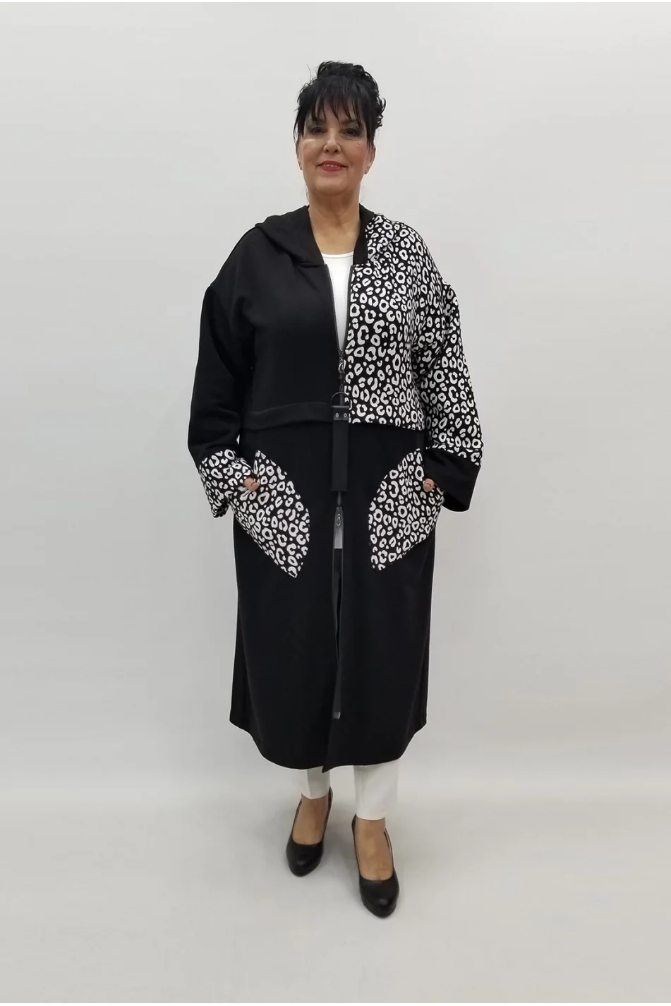 Miraggio Büyük Beden Ceket 99208 SİYAH/BEYAZ