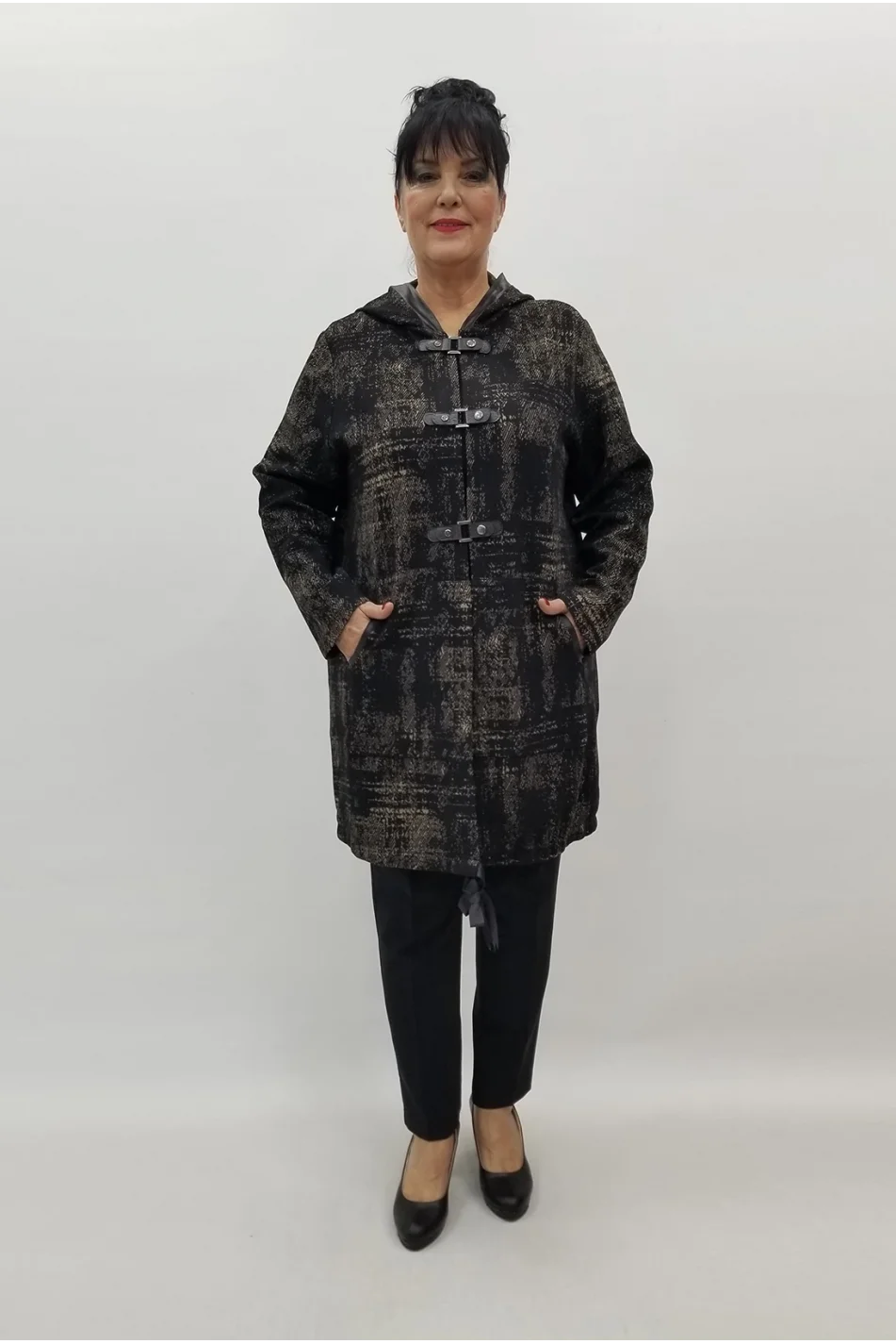 Miraggio Büyük Beden Ceket 99281 SİYAH/BEJ