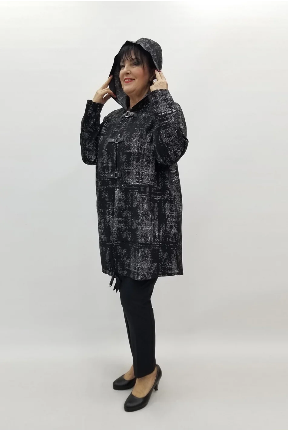 Miraggio Büyük Beden Ceket 99281 SİYAH/BEYAZ