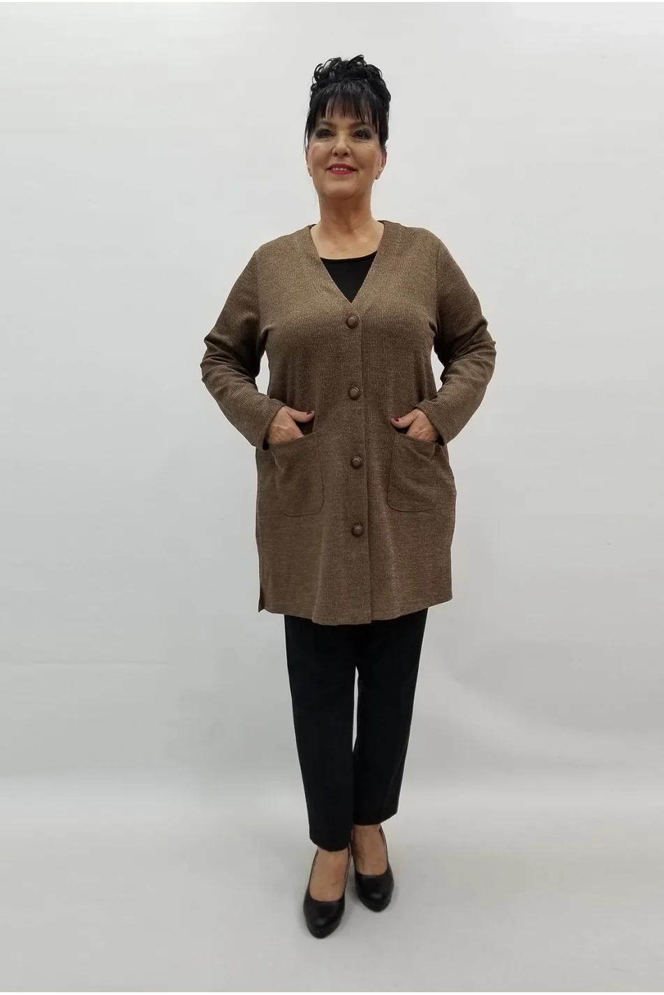 Miraggio Büyük Beden Ceket 99282 KAHVE