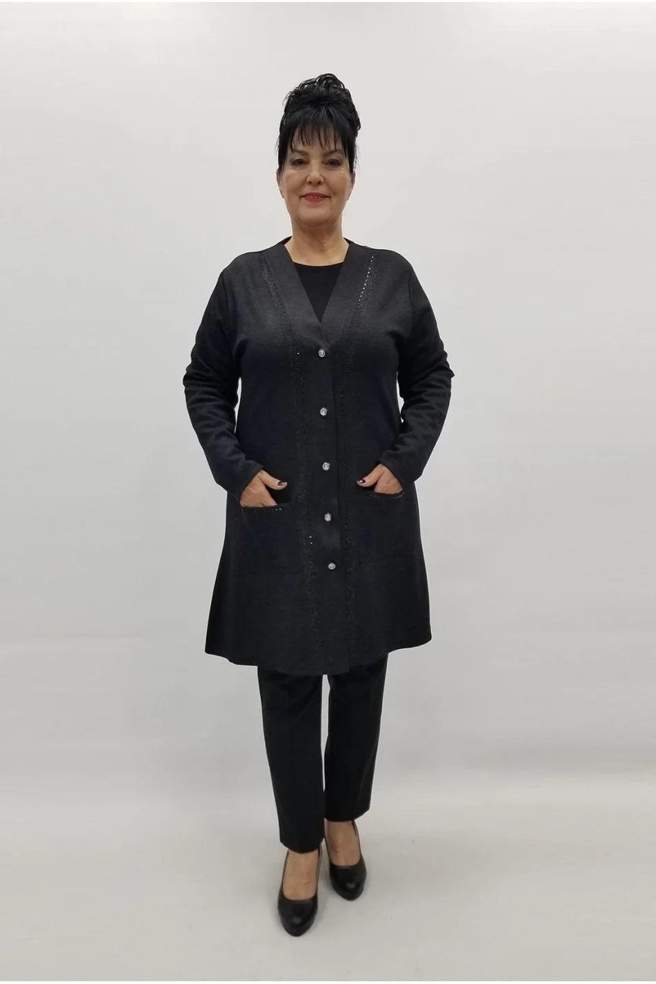 Miraggio Büyük Beden Ceket 99313 SİYAH