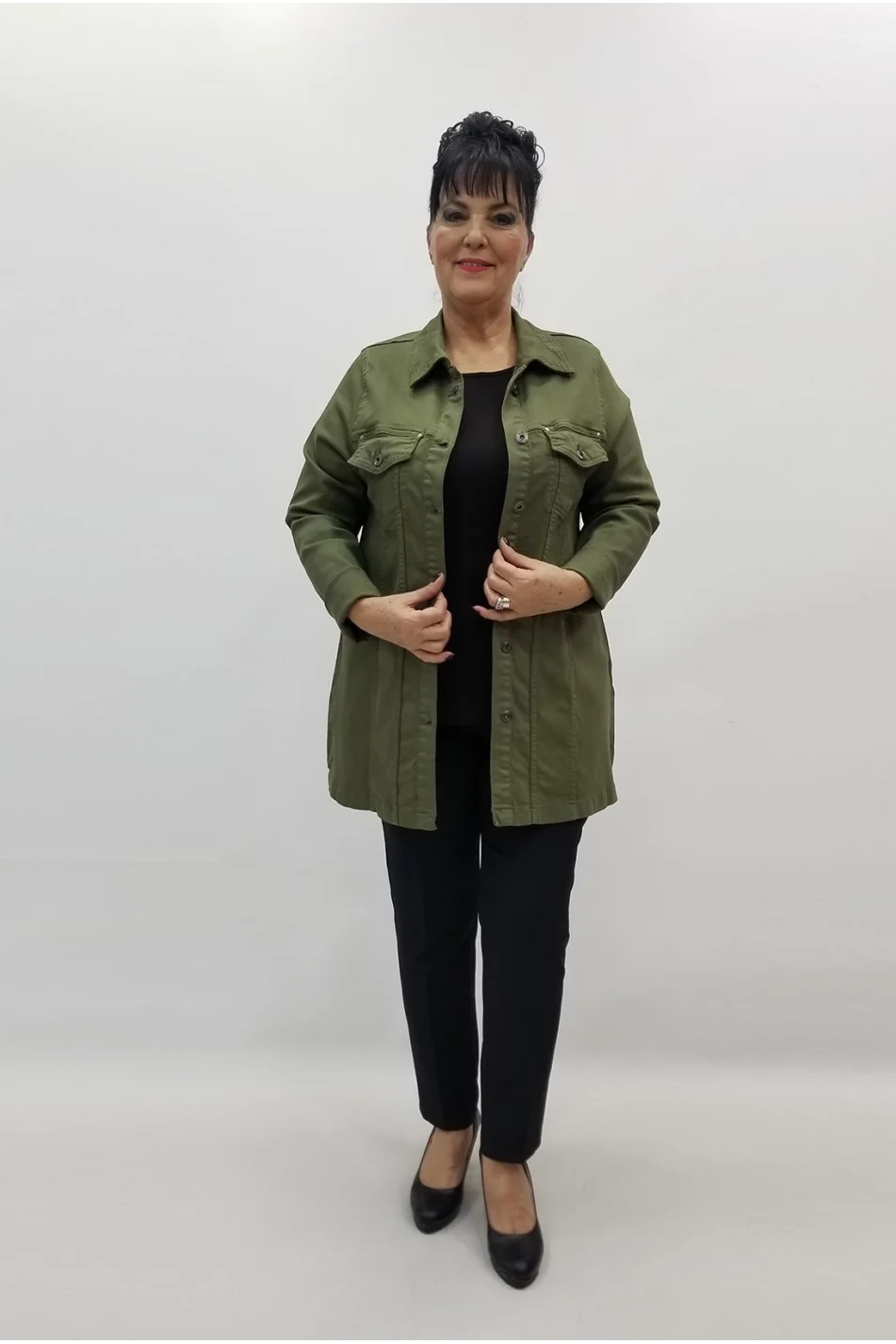 Miraggio Büyük Beden Ceket 99359 YEŞİL