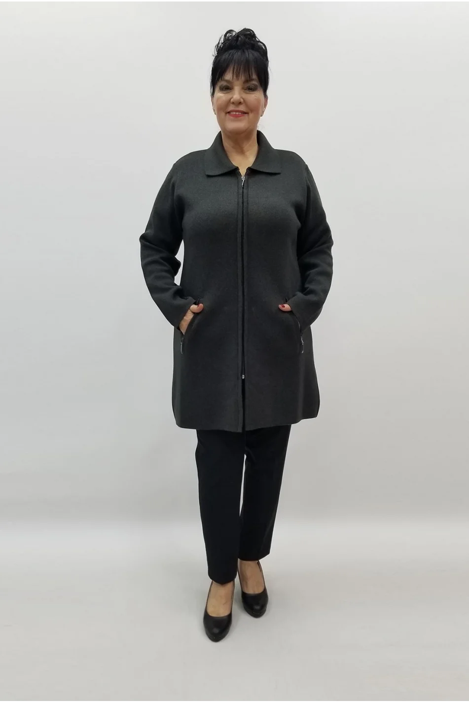 Miraggio Büyük Beden Ceket 99362 FÜME