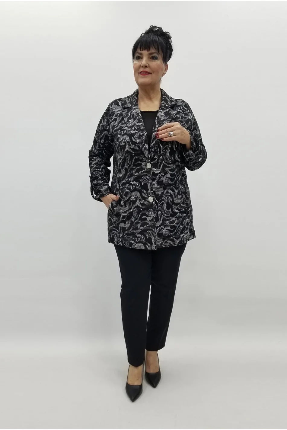 Miraggio Büyük Beden Ceket 99452 SİYAH