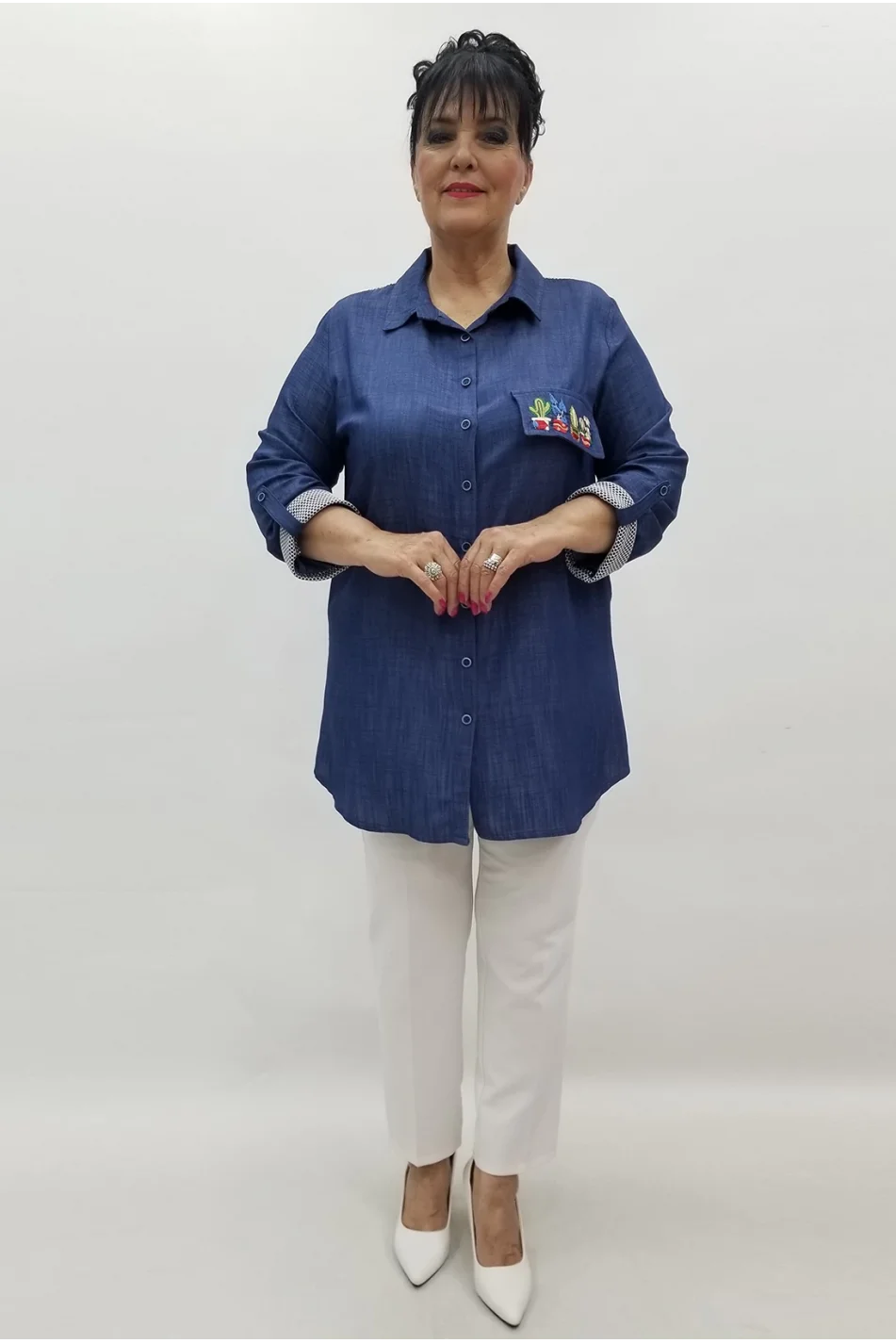 Miraggio Büyük Beden Ceket 99614 MAVİ