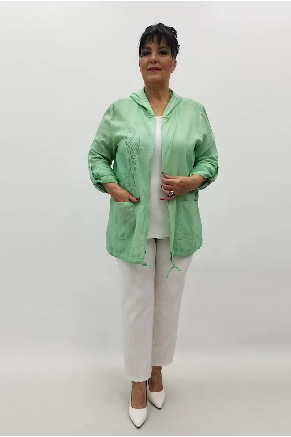 Miraggio Büyük Beden Ceket 99629 A.YEŞİL