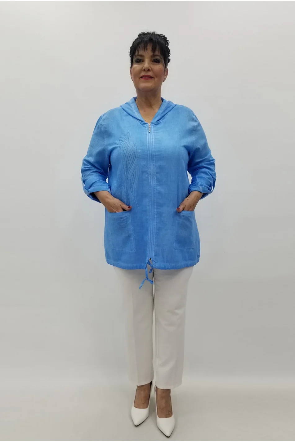 Miraggio Büyük Beden Ceket 99629 MAVİ