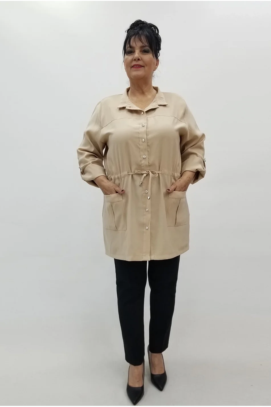 Miraggio Büyük Beden Ceket 99708 BEJ