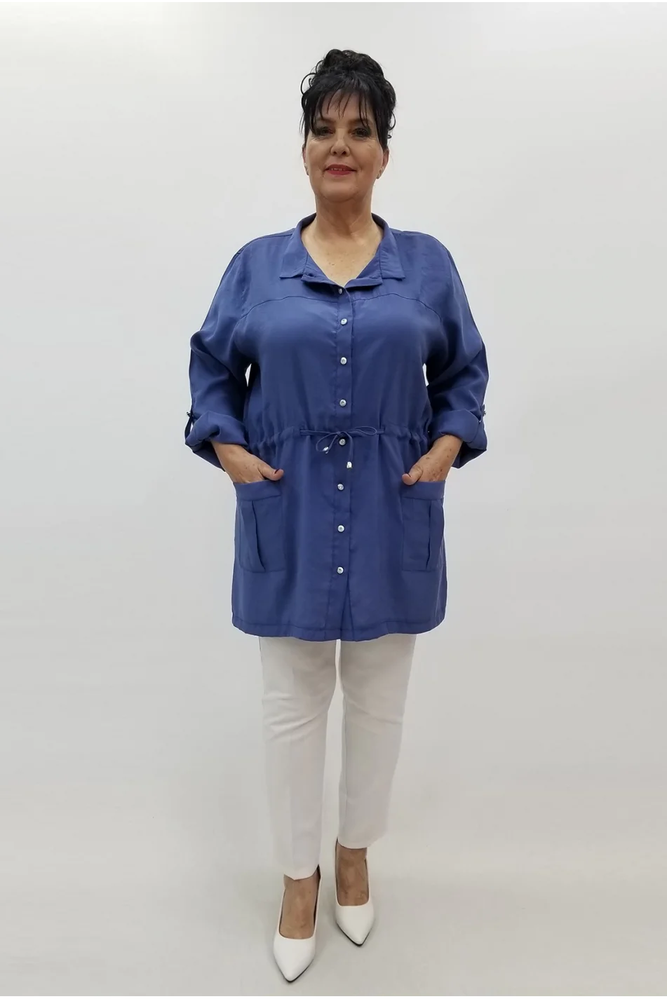 Miraggio Büyük Beden Ceket 99708 İNDİGO