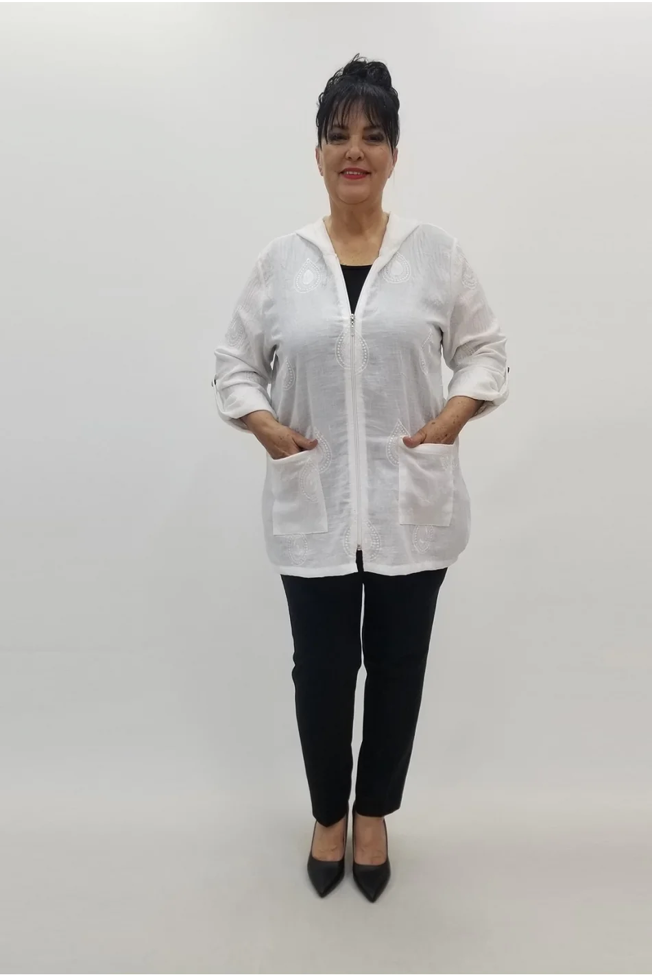 Miraggio Büyük Beden Ceket 99719 BEYAZ