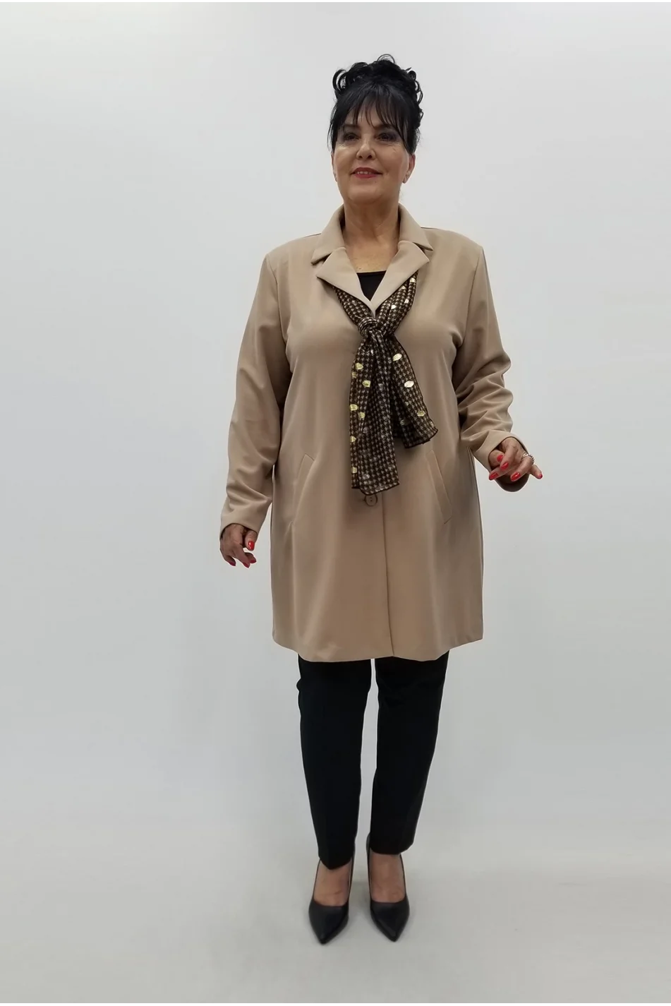 Miraggio Büyük Beden Ceket 99775 A-KAHVE