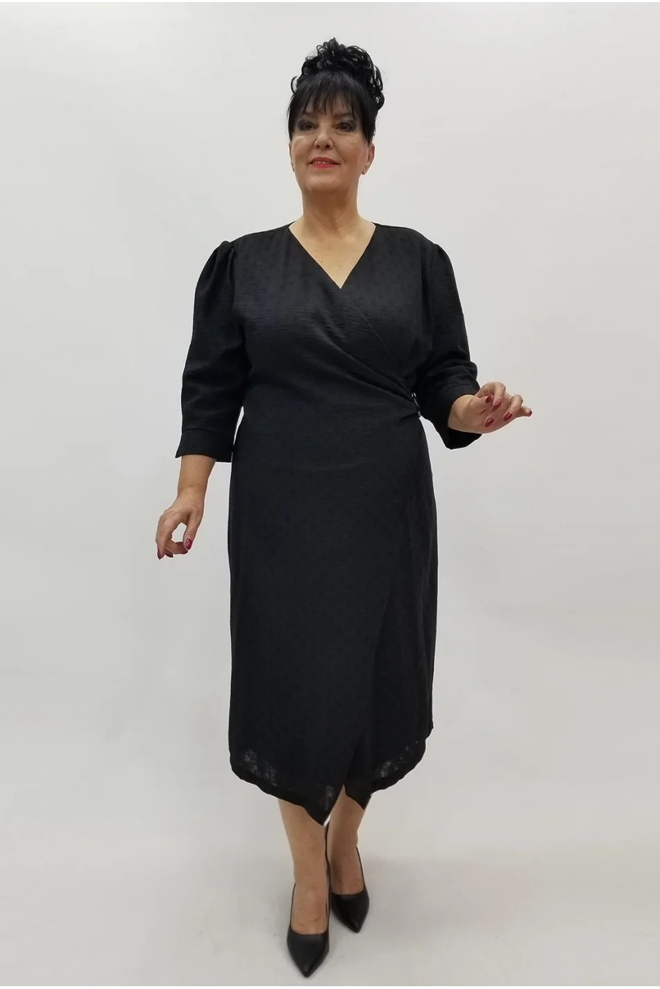 Miraggio Büyük Beden Elbise 4039 SİYAH