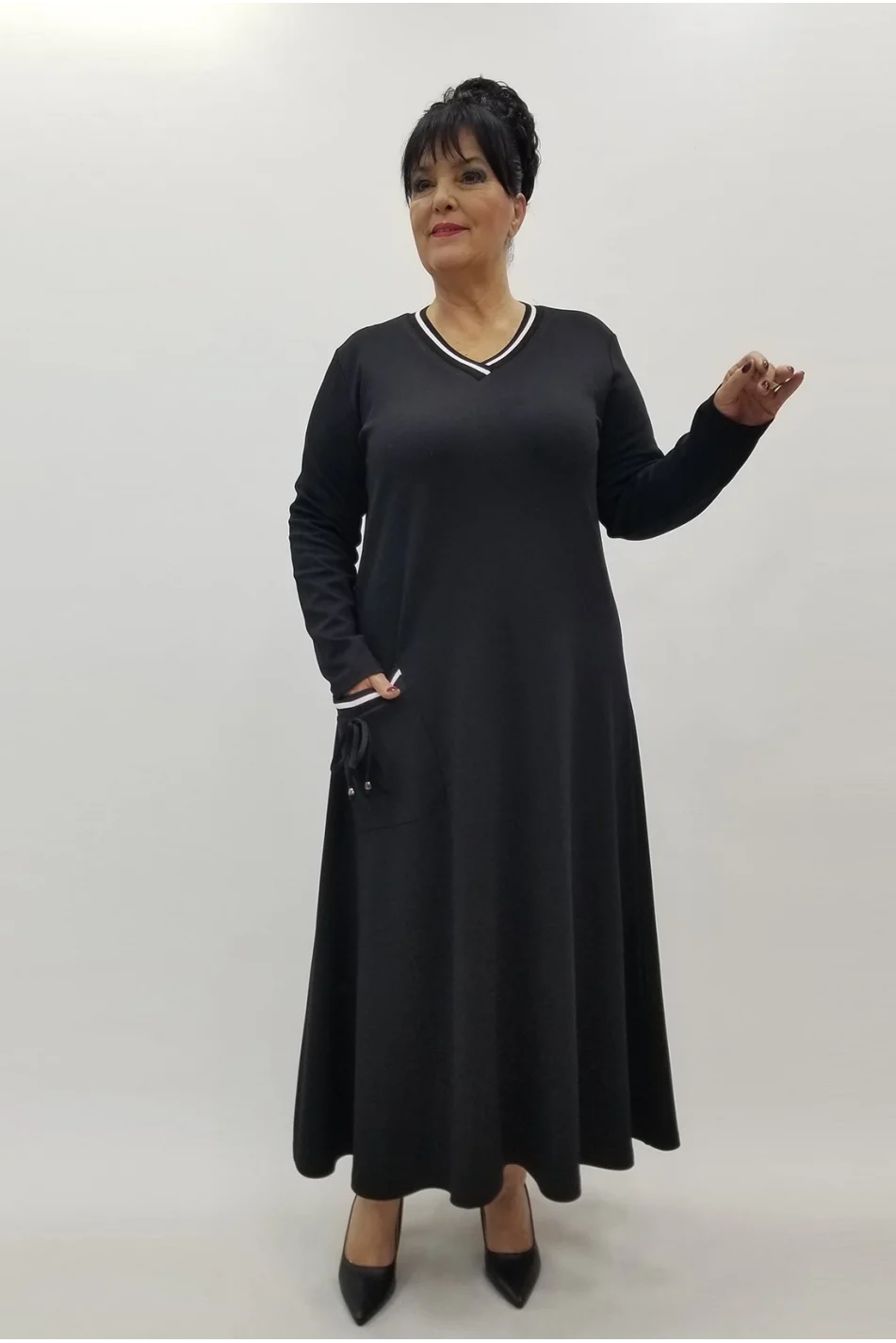 Miraggio Büyük Beden Elbise 4100 SİYAH