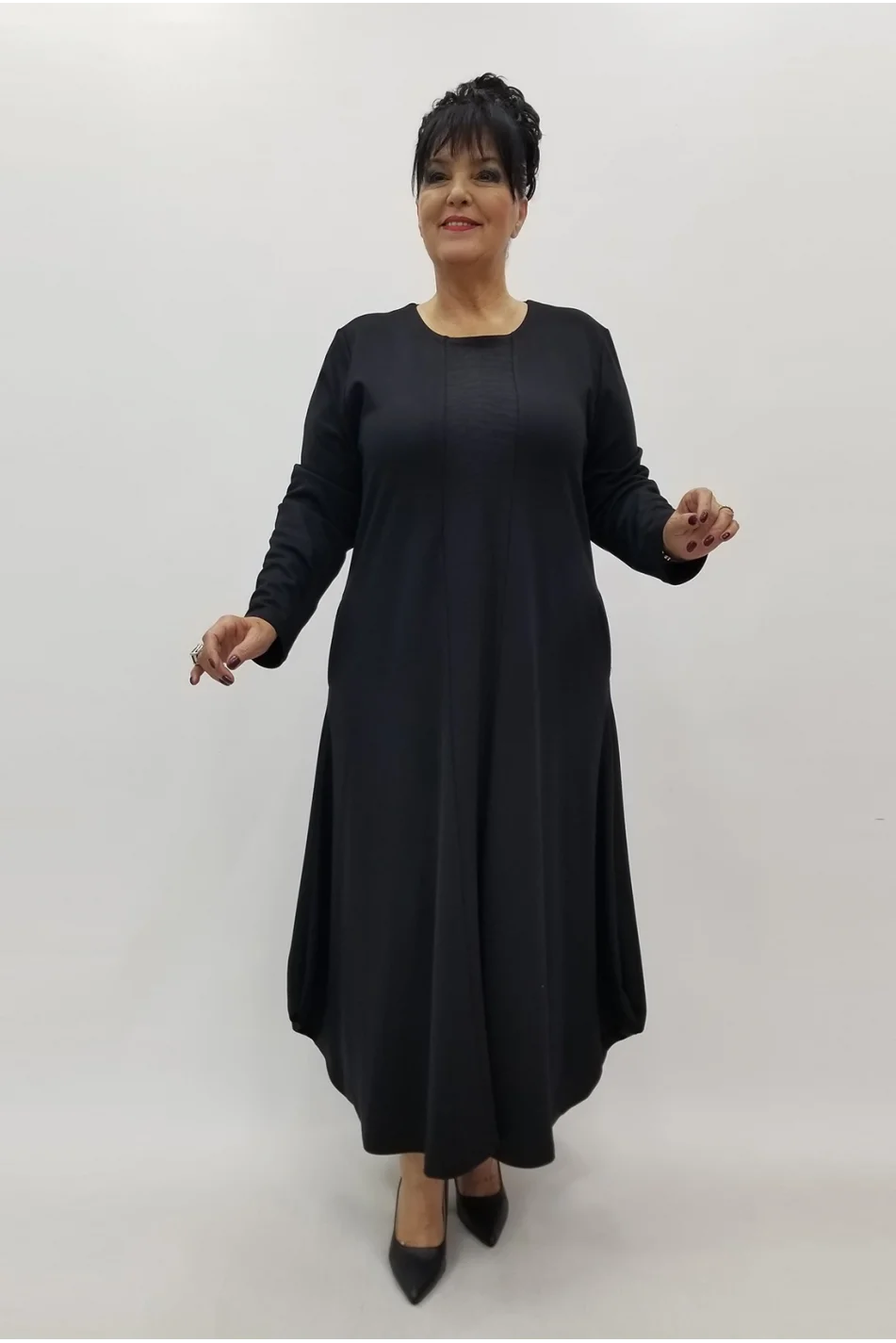 Miraggio Büyük Beden Elbise 4101 SİYAH