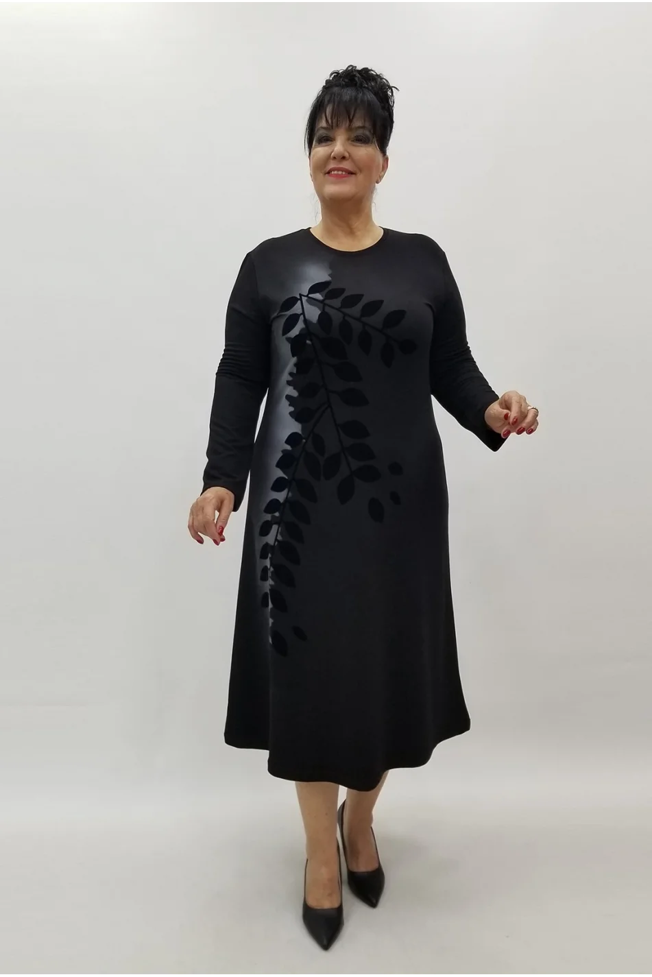 Miraggio Büyük Beden Elbise 4115 SİYAH