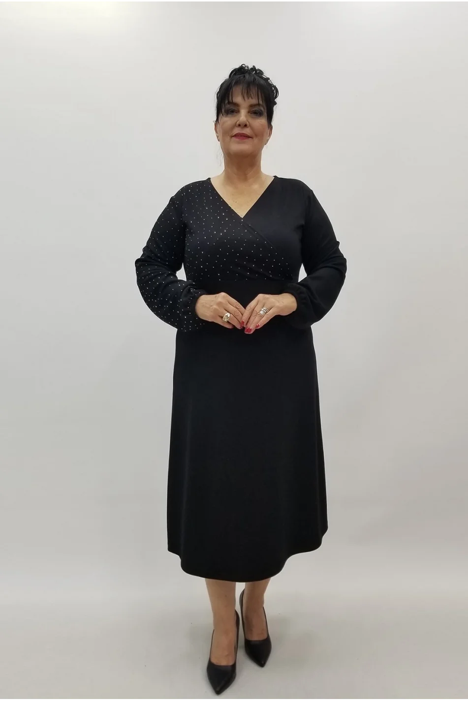 Miraggio Büyük Beden Elbise 4132 SİYAH