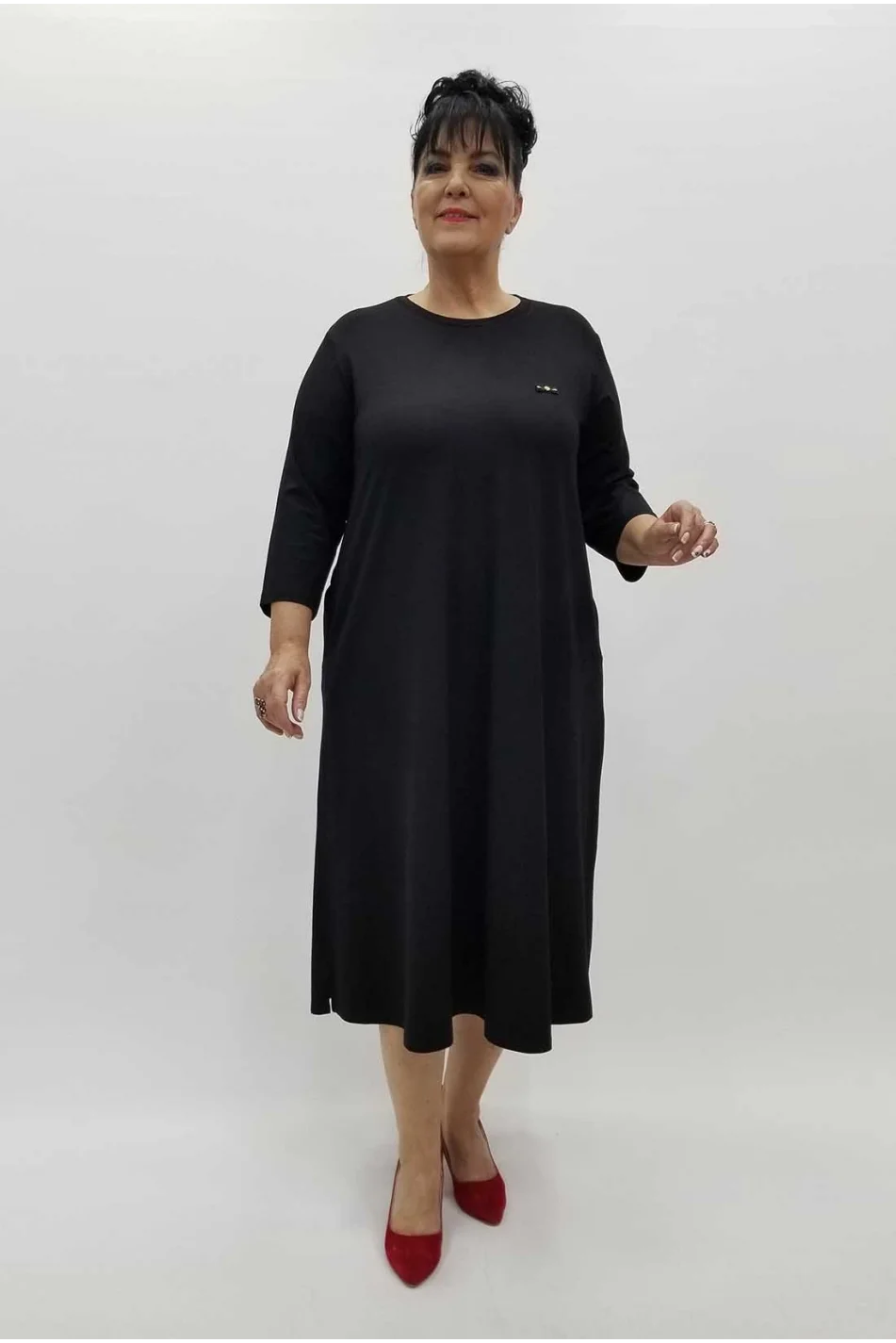 Miraggio Büyük Beden Elbise 4246 SİYAH